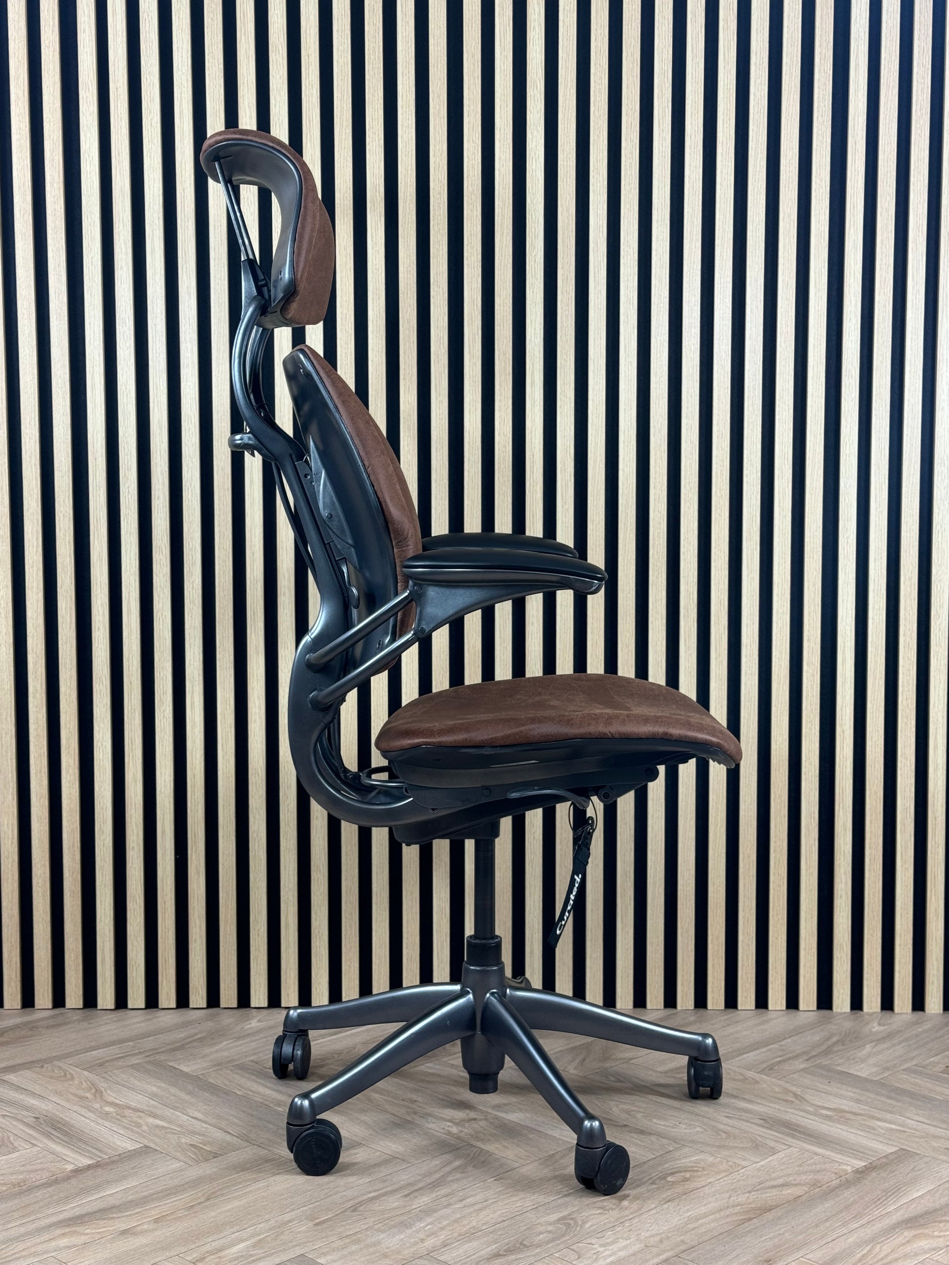 Humanscale Freedom Highback Distressed Brown Leather