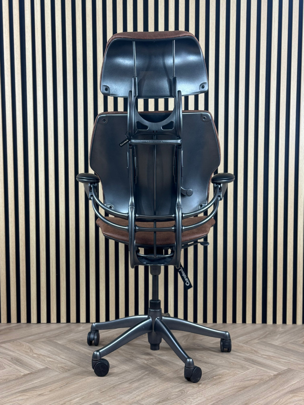 Humanscale Freedom Highback Distressed Brown Leather