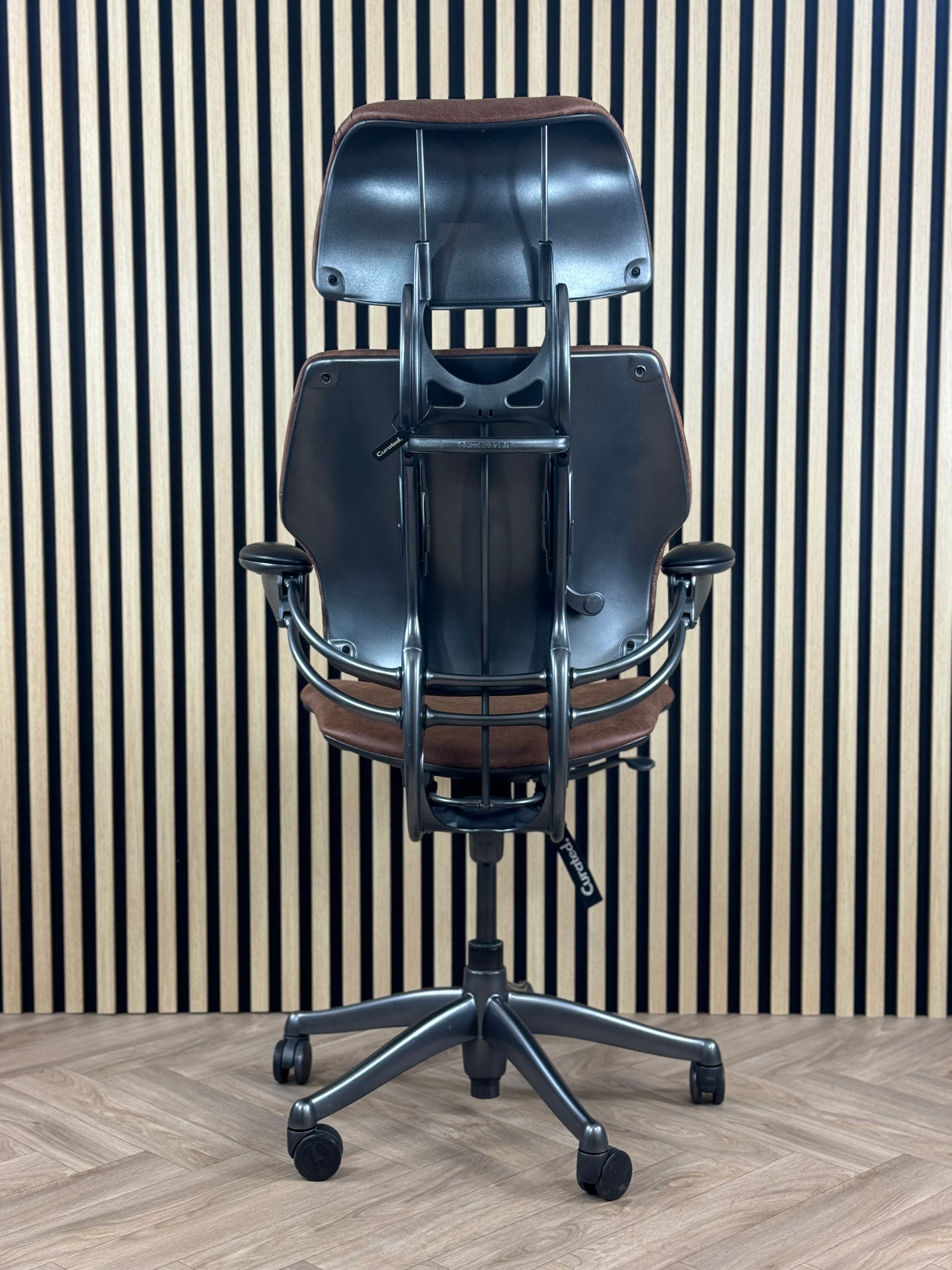 Humanscale Freedom Highback Distressed Brown Leather