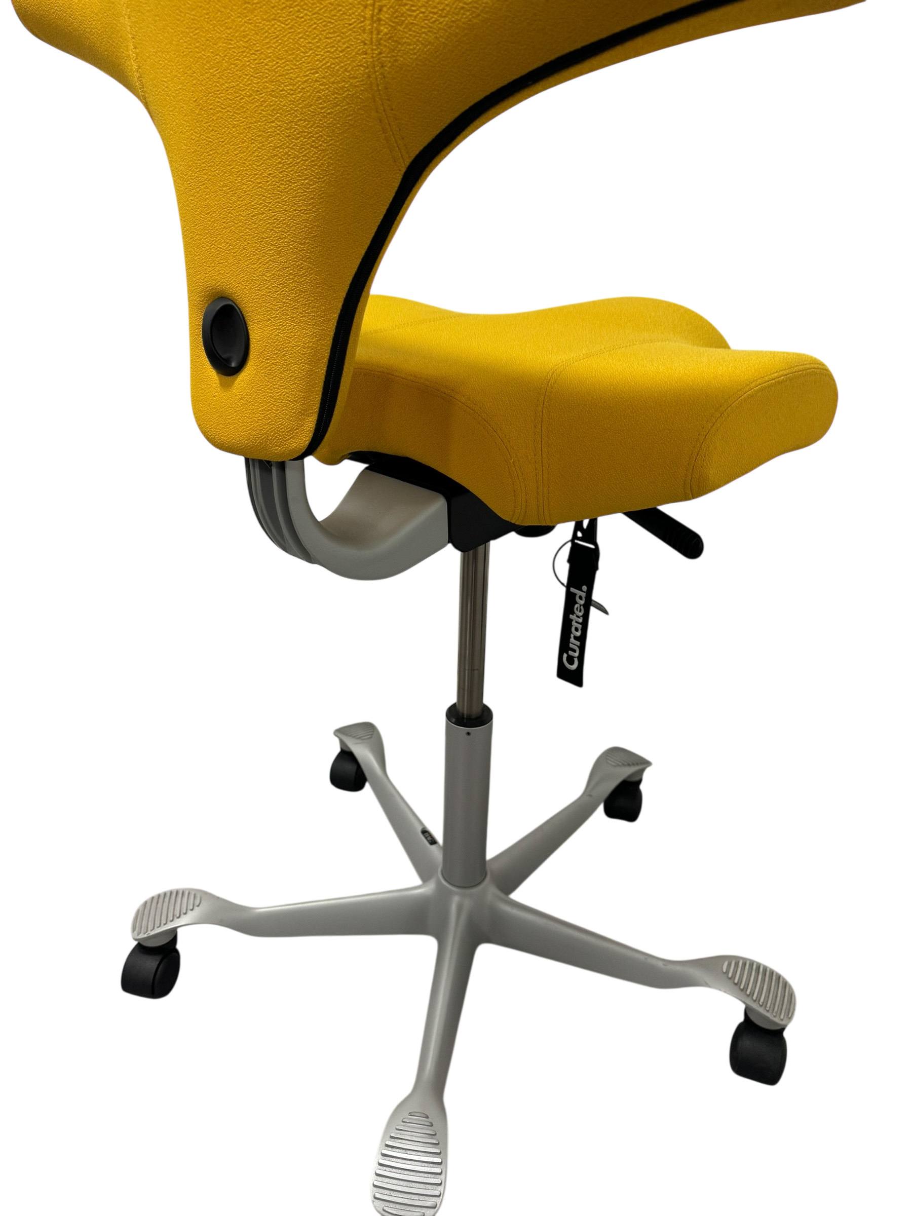 HAG Capisco Yellow Saddle Seat Fully Loaded