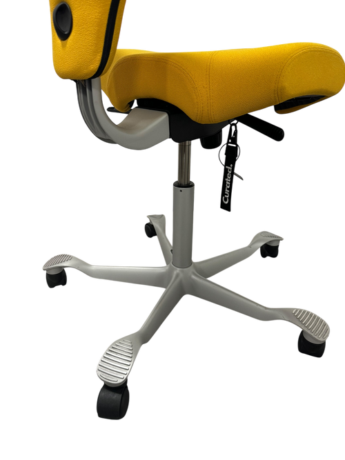 HAG Capisco Yellow Saddle Seat Fully Loaded