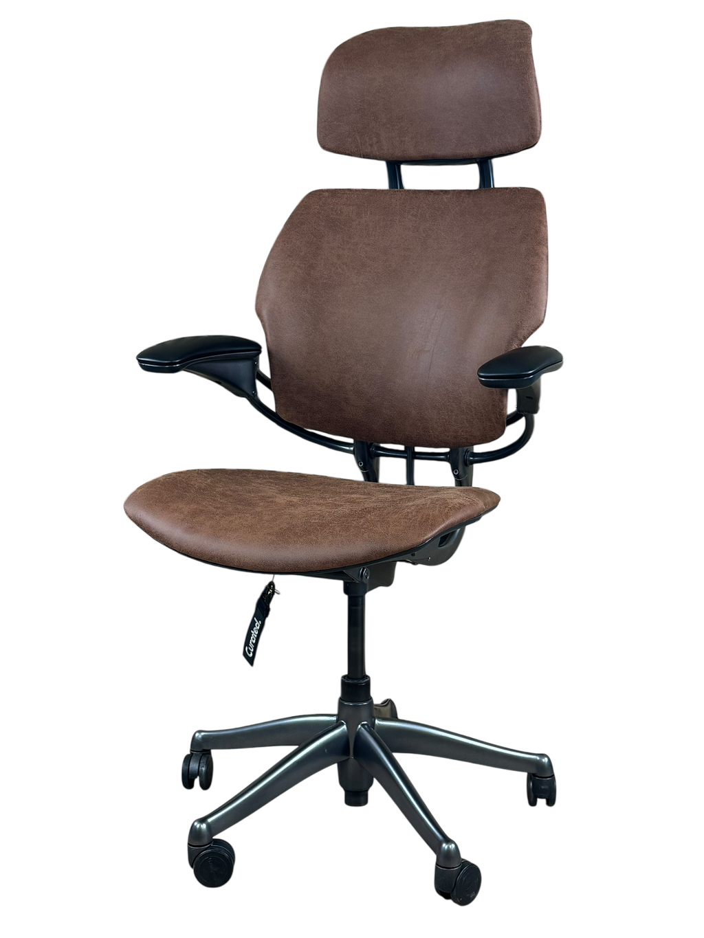 Humanscale Freedom Highback Distressed Brown Leather