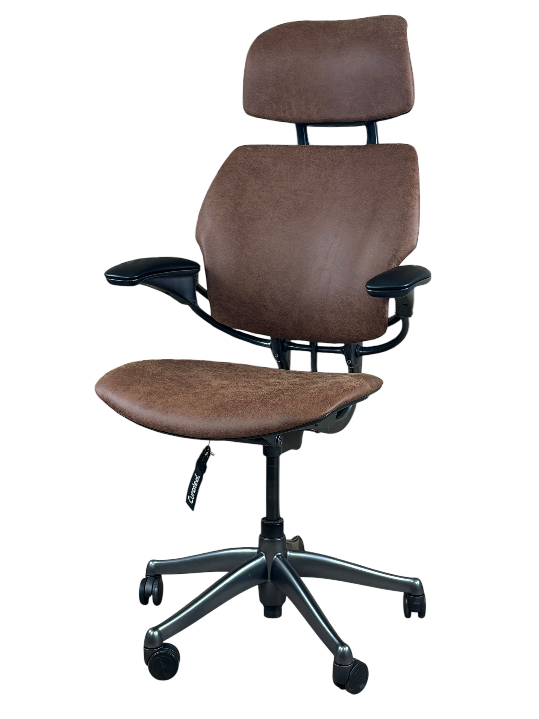 Humanscale Freedom Highback Distressed Brown Leather