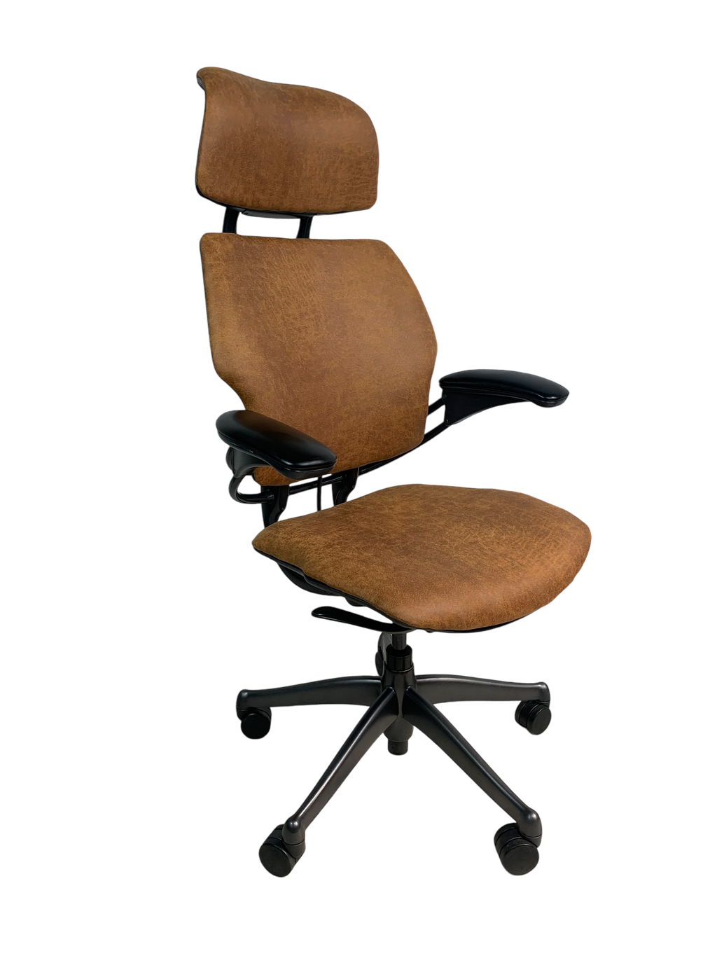Humanscale Freedom Highback Distressed Brown Leather