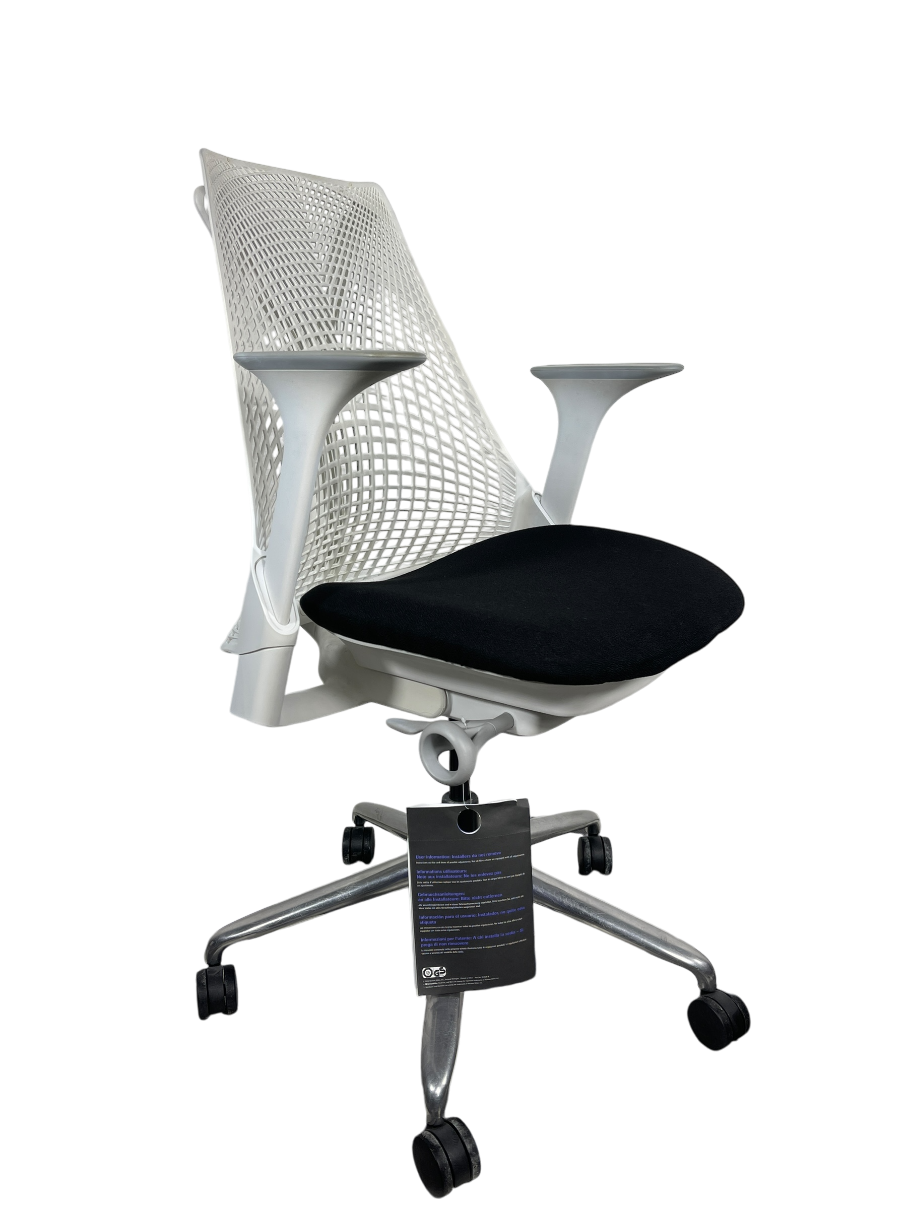 Herman Miller Sayl White Aluminum Black