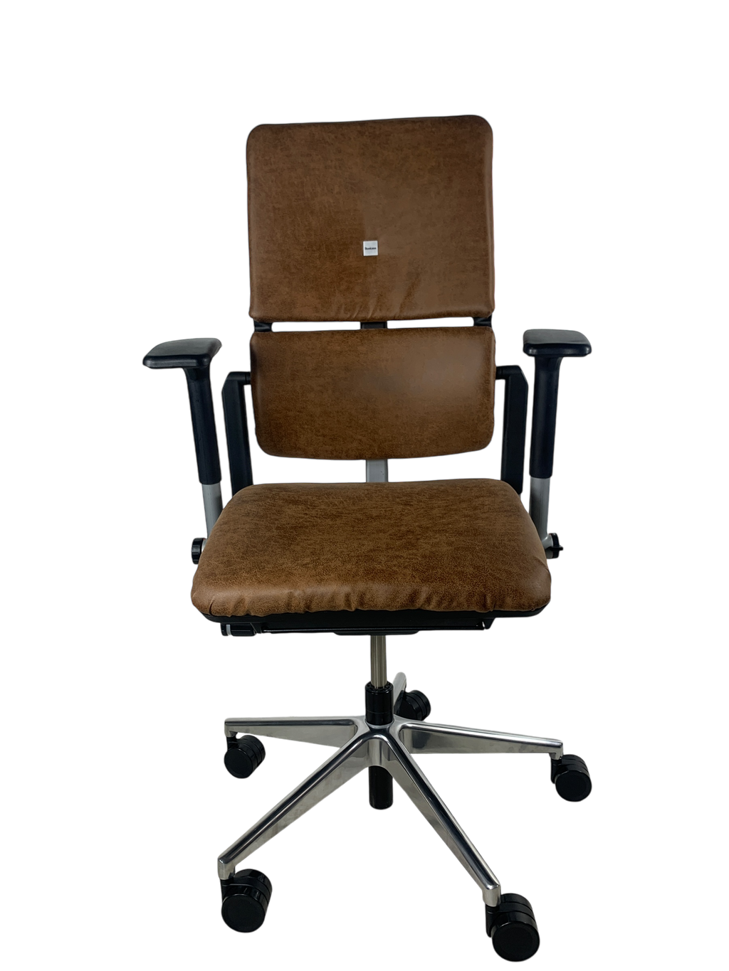 Steelcase Please V2 Distressed Leather Chrome