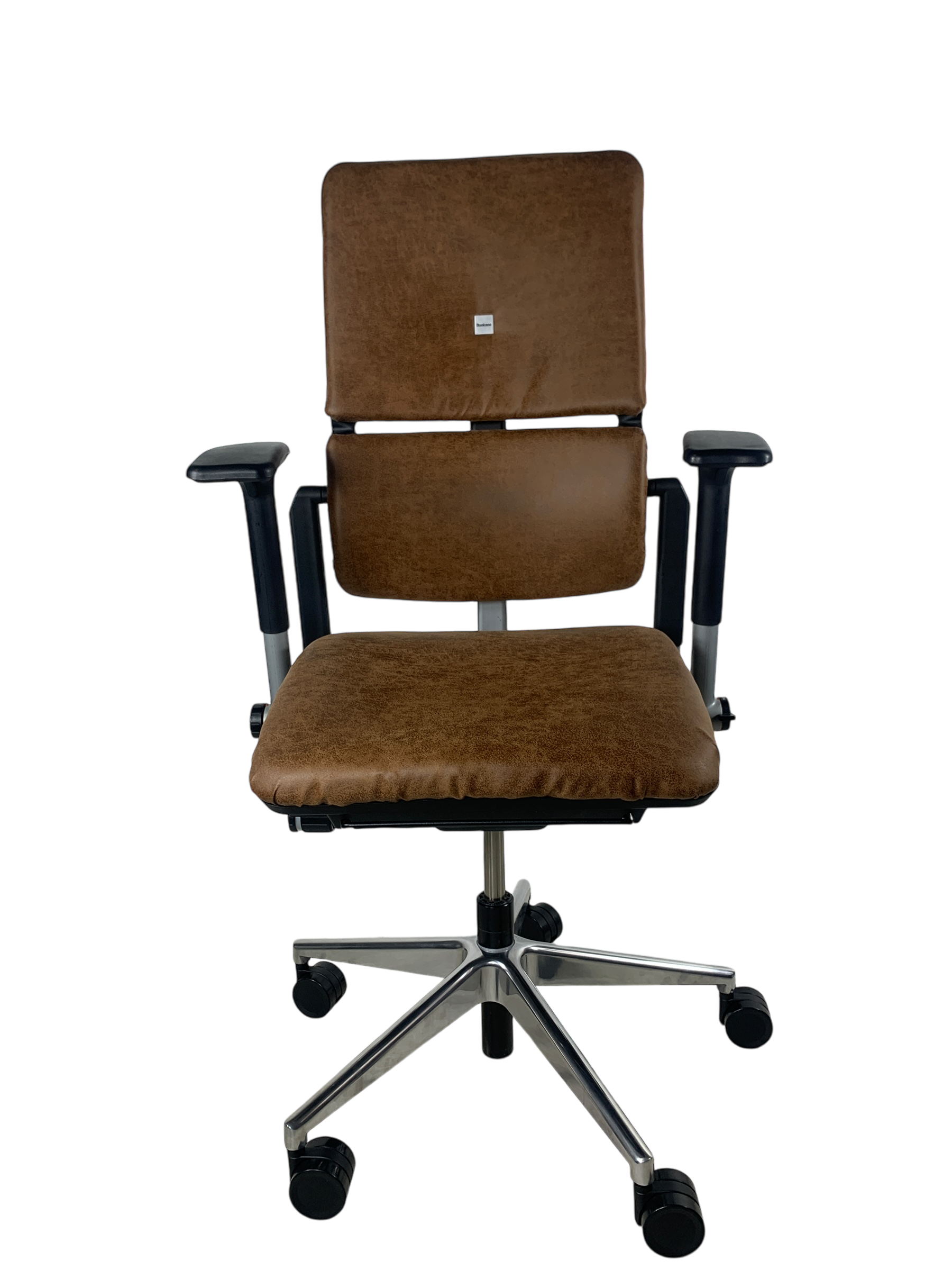 Steelcase Please V2 Distressed Leather Chrome