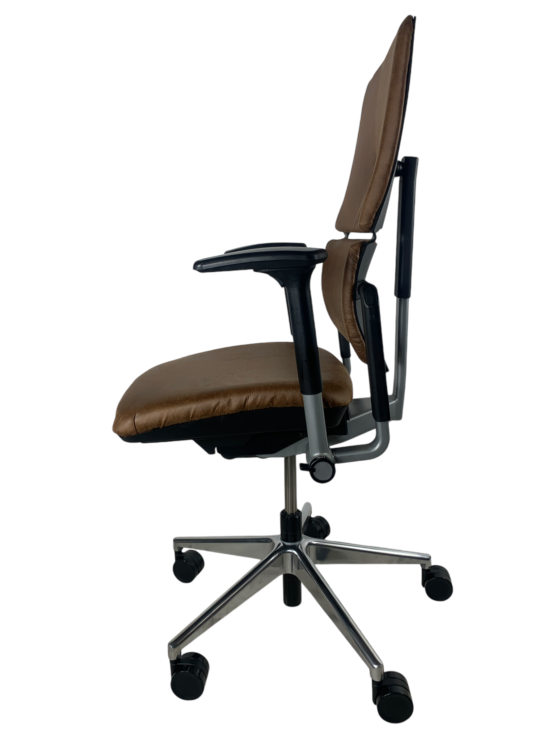 Steelcase Please V2 Distressed Leather Chrome