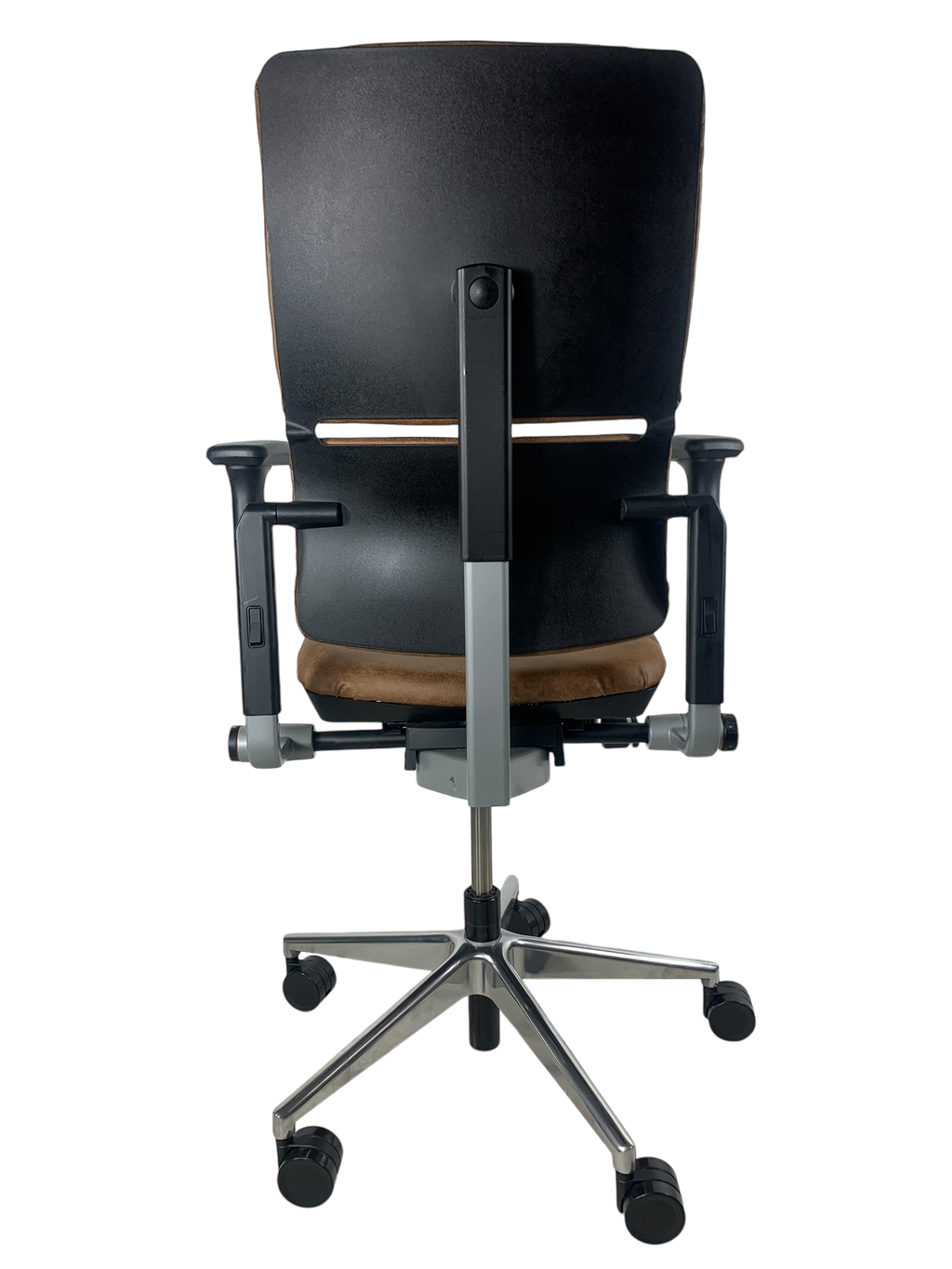 Steelcase Please V2 Distressed Leather Chrome