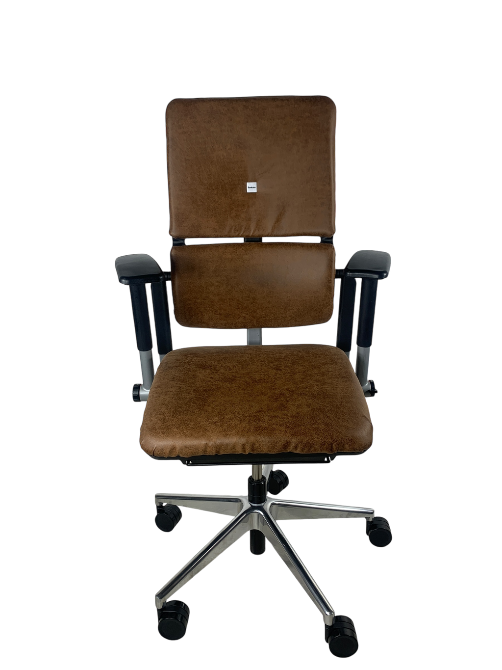 Steelcase Please V2 Distressed Leather Chrome