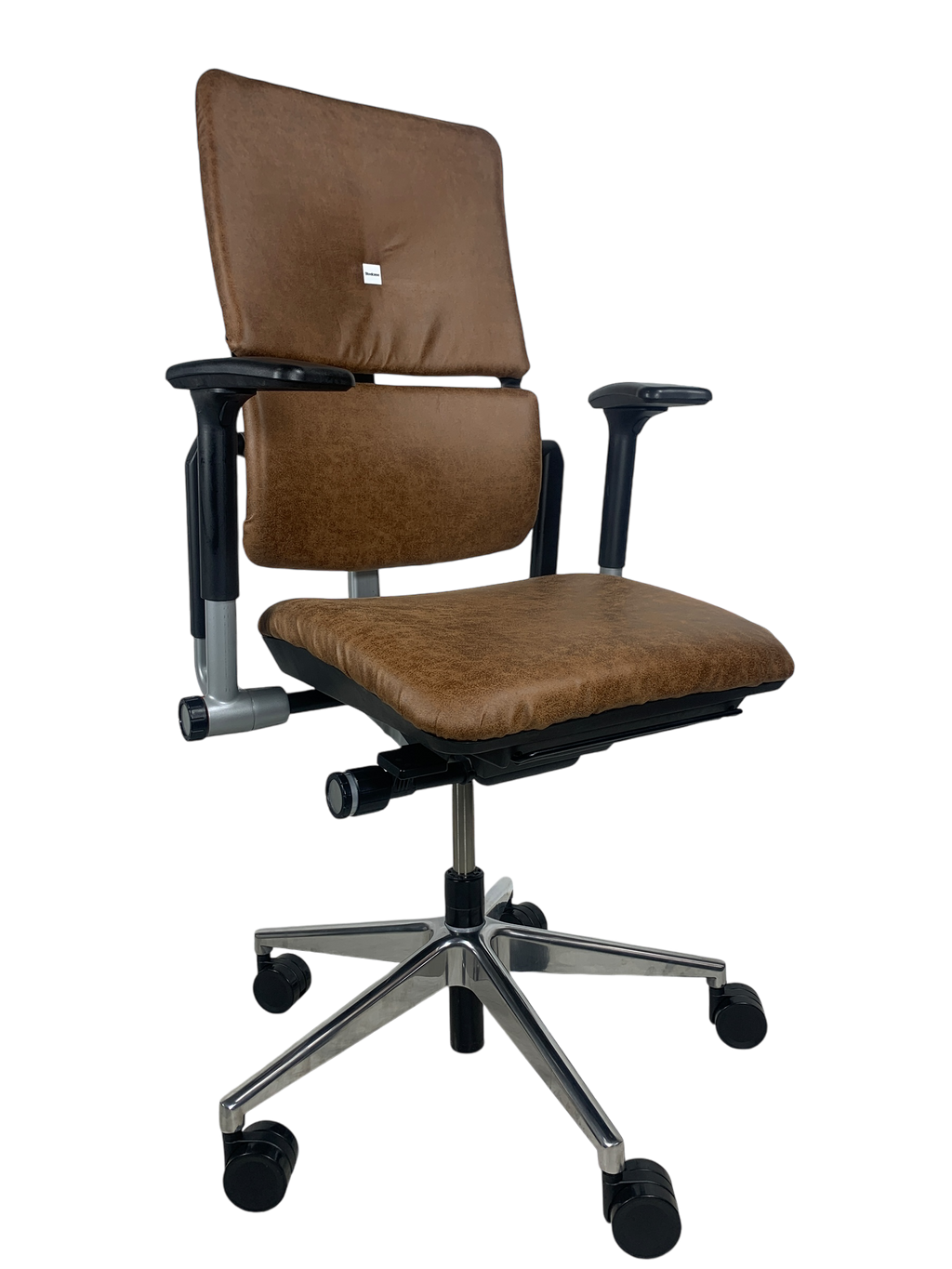 Steelcase Please V2 Distressed Leather Chrome