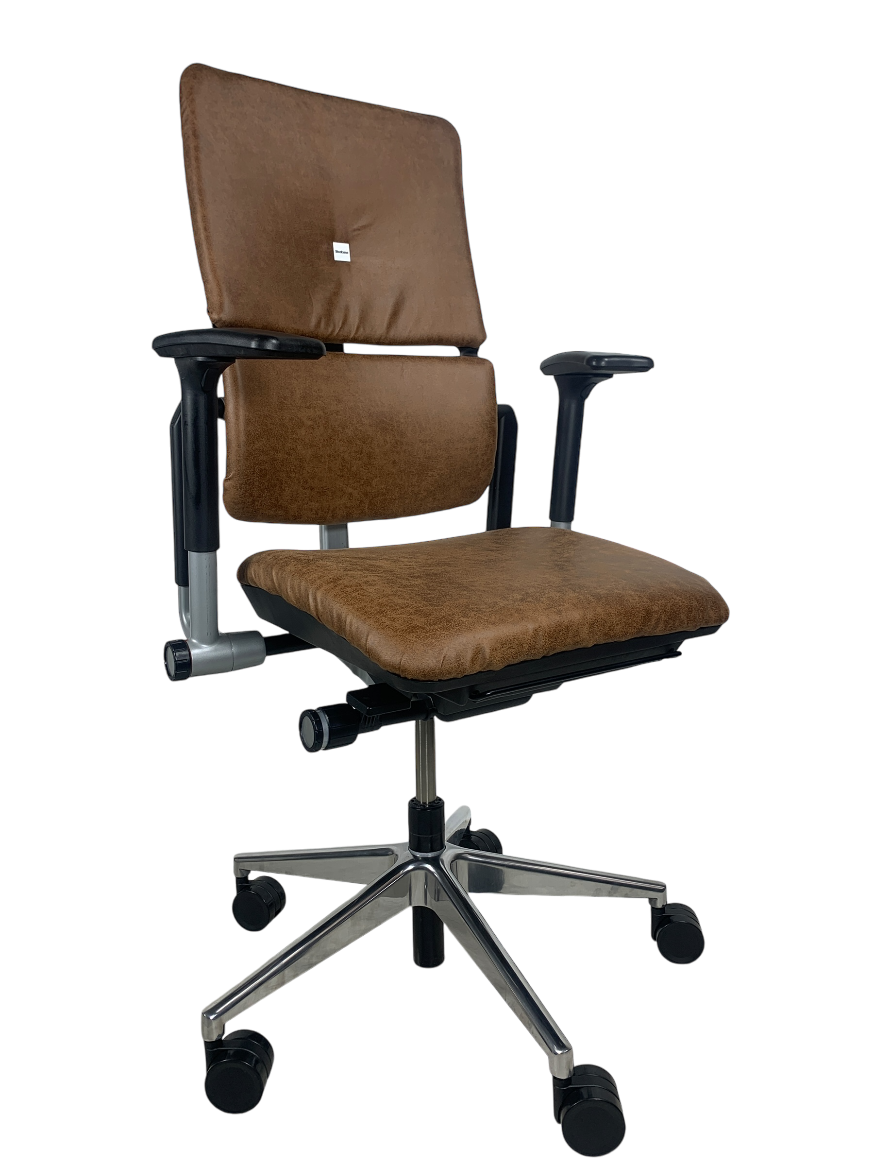 Steelcase Please V2 Distressed Leather Chrome