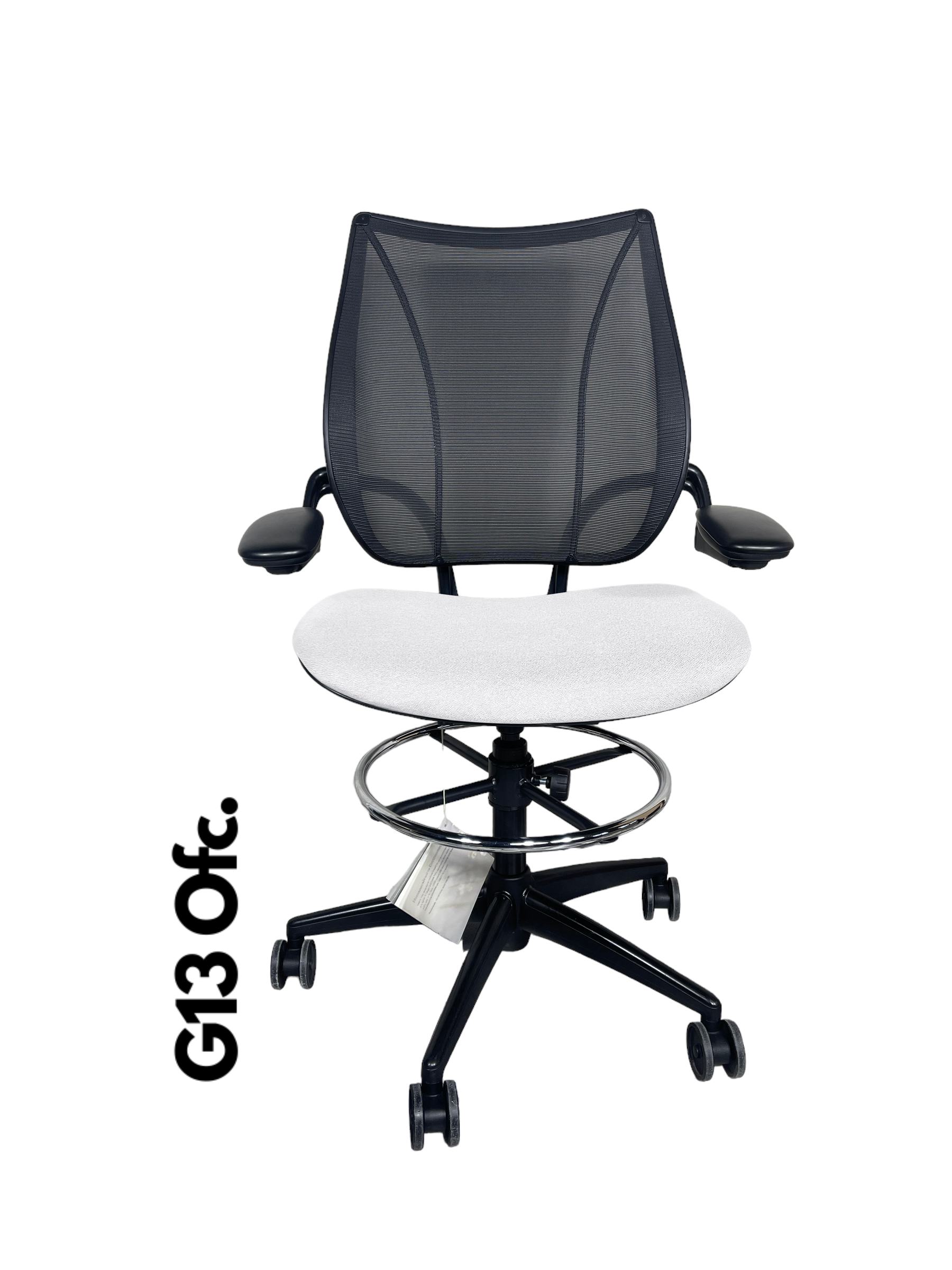 Humanscale Liberty White Leather Draughtsman